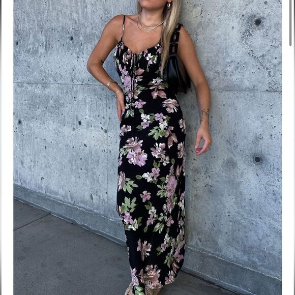 Audrey 3+1 Floral Maxi Dress Large - Picture 1 of 11